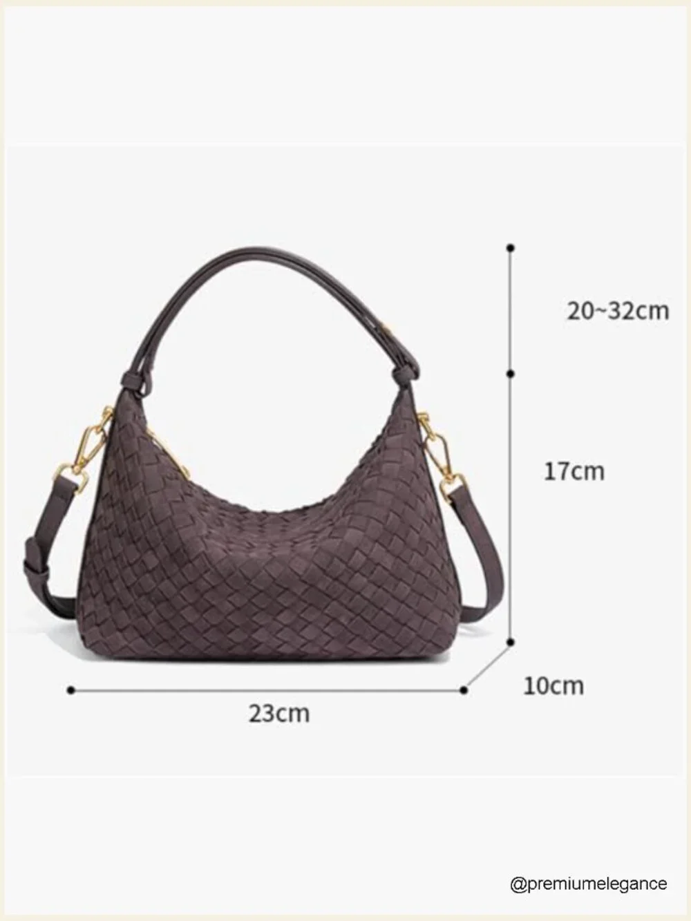 Faux Suede Woven Tote Shoulder Bag Hobo Satchel Crossbody Purse